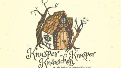 Knusper, knusper, Knäuschen, wer knuspert an meinem Häuschen? Knusper, knusper, Knäuschen, wer knuspert an meinem Häuschen?