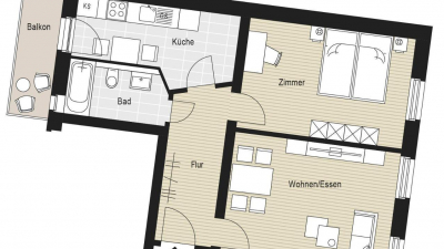 Grundriss Wohneinheit 6 Grundriss Wohneinheit 6