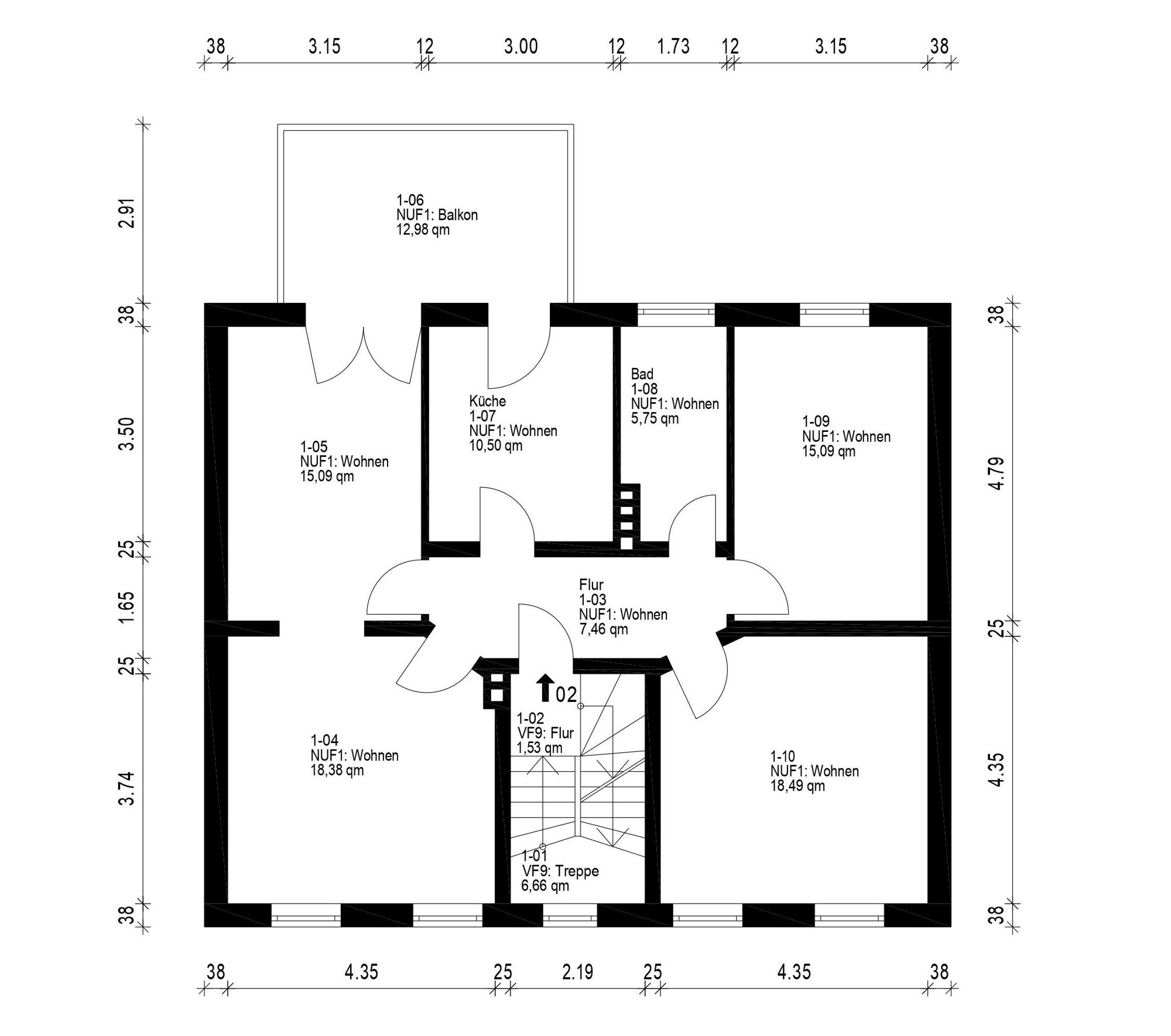 Grundriss Obergeschoss Grundriss Obergeschoss